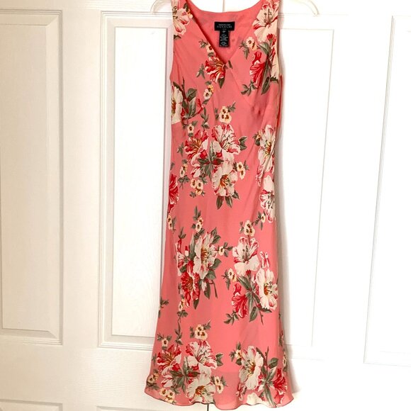 SILK MIDI DRESS Lined Sleeveless JONES NY SIGNATURE PETITE Sz 6 P - Picture 8 of 14